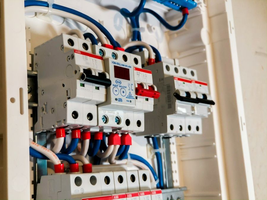 Circuit breakers in an electrical panel